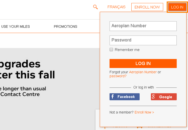 Aeroplan Login