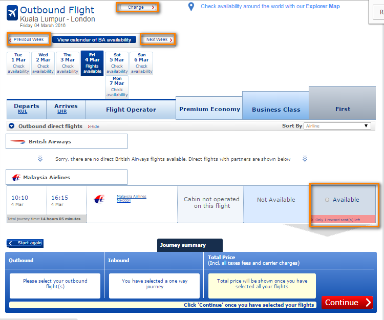 Step 6 Reward Flight Fare