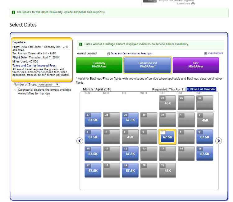 Royal Jordanian date