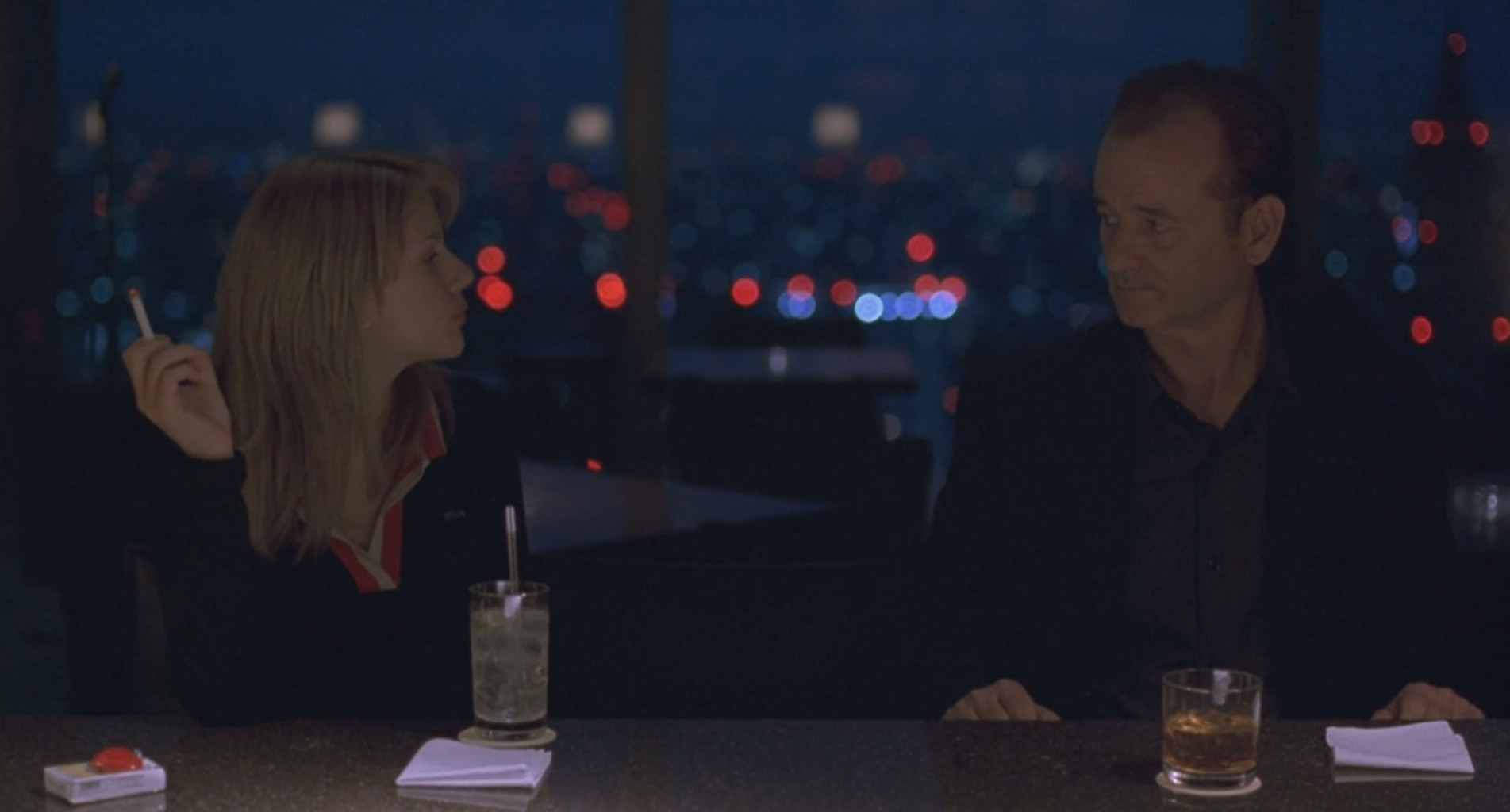 Scarlett Johansson and Bill Murray from Lost in Translation at the New York Bar in Park Hyatt Tokyo.
