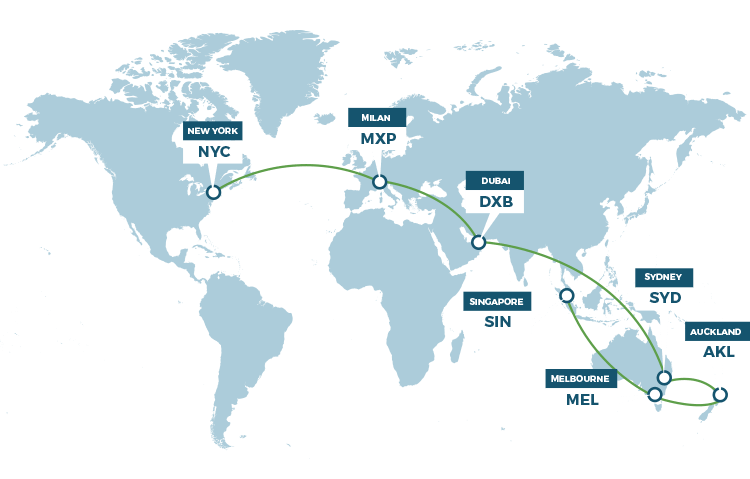 Singapore to New York